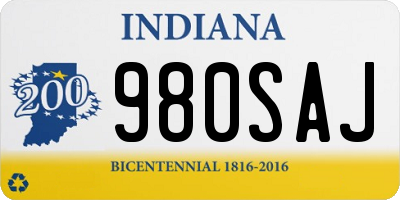 IN license plate 980SAJ