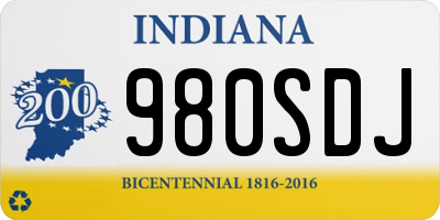 IN license plate 980SDJ