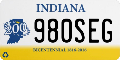 IN license plate 980SEG
