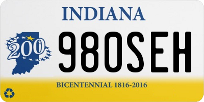IN license plate 980SEH