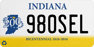 IN license plate 980SEL