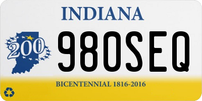 IN license plate 980SEQ