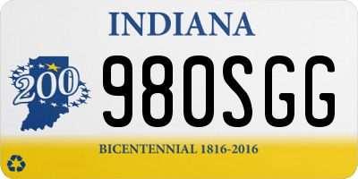 IN license plate 980SGG