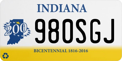 IN license plate 980SGJ