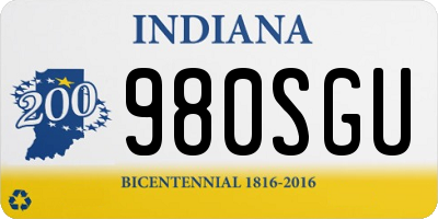 IN license plate 980SGU