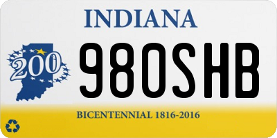IN license plate 980SHB