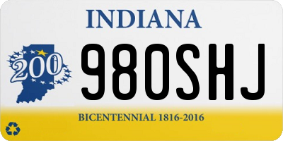 IN license plate 980SHJ