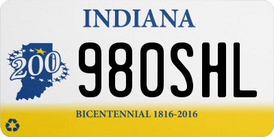 IN license plate 980SHL