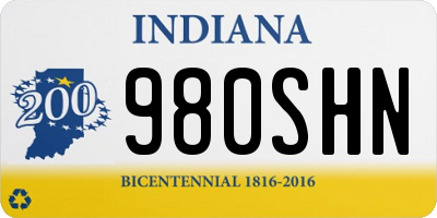 IN license plate 980SHN