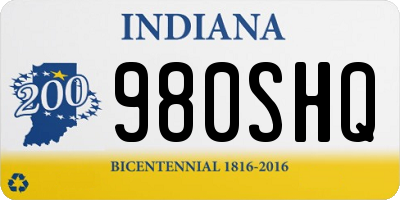 IN license plate 980SHQ