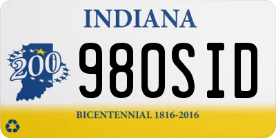 IN license plate 980SID