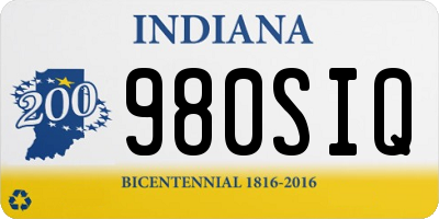 IN license plate 980SIQ