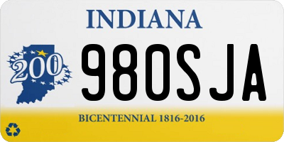 IN license plate 980SJA