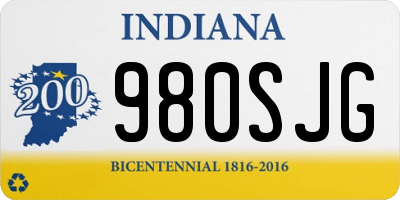 IN license plate 980SJG