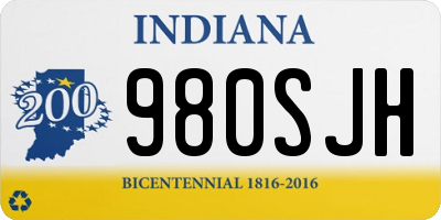 IN license plate 980SJH