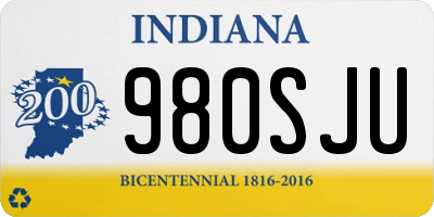 IN license plate 980SJU