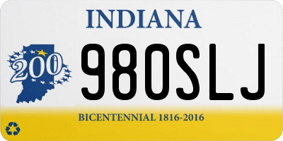IN license plate 980SLJ