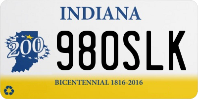 IN license plate 980SLK