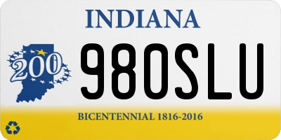 IN license plate 980SLU