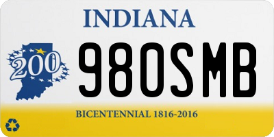 IN license plate 980SMB