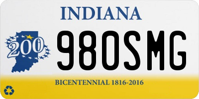 IN license plate 980SMG