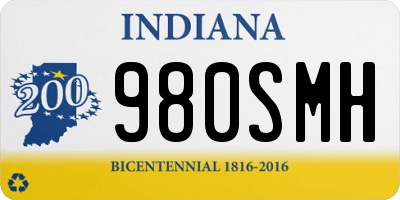 IN license plate 980SMH