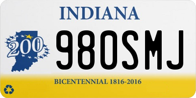 IN license plate 980SMJ