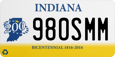 IN license plate 980SMM