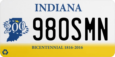 IN license plate 980SMN