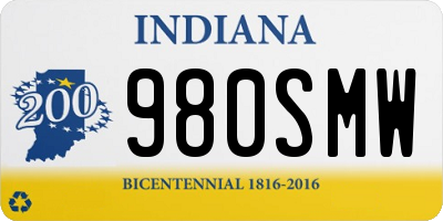 IN license plate 980SMW