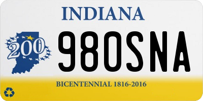 IN license plate 980SNA