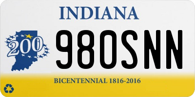 IN license plate 980SNN