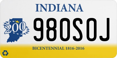 IN license plate 980SOJ