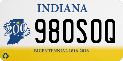 IN license plate 980SOQ