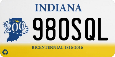 IN license plate 980SQL