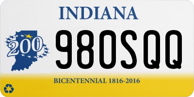 IN license plate 980SQQ