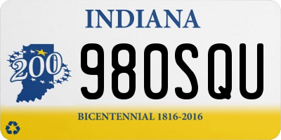 IN license plate 980SQU