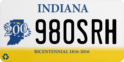 IN license plate 980SRH
