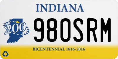 IN license plate 980SRM