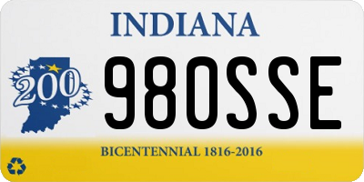 IN license plate 980SSE