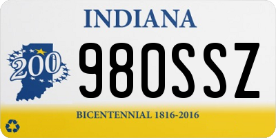 IN license plate 980SSZ