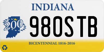 IN license plate 980STB