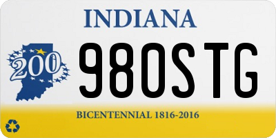 IN license plate 980STG