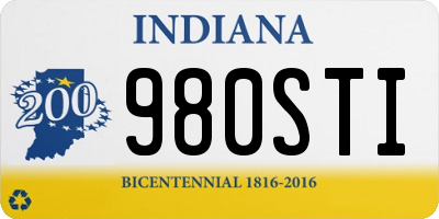 IN license plate 980STI
