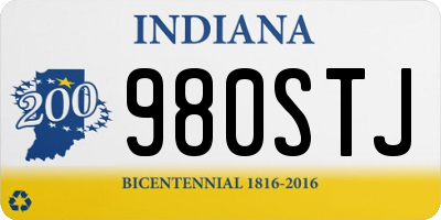 IN license plate 980STJ