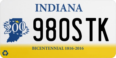 IN license plate 980STK