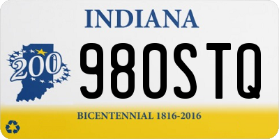 IN license plate 980STQ