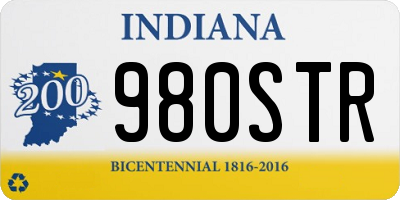 IN license plate 980STR
