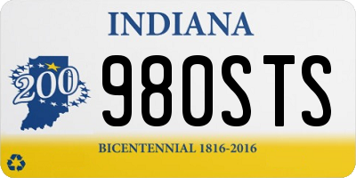 IN license plate 980STS
