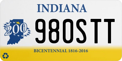 IN license plate 980STT